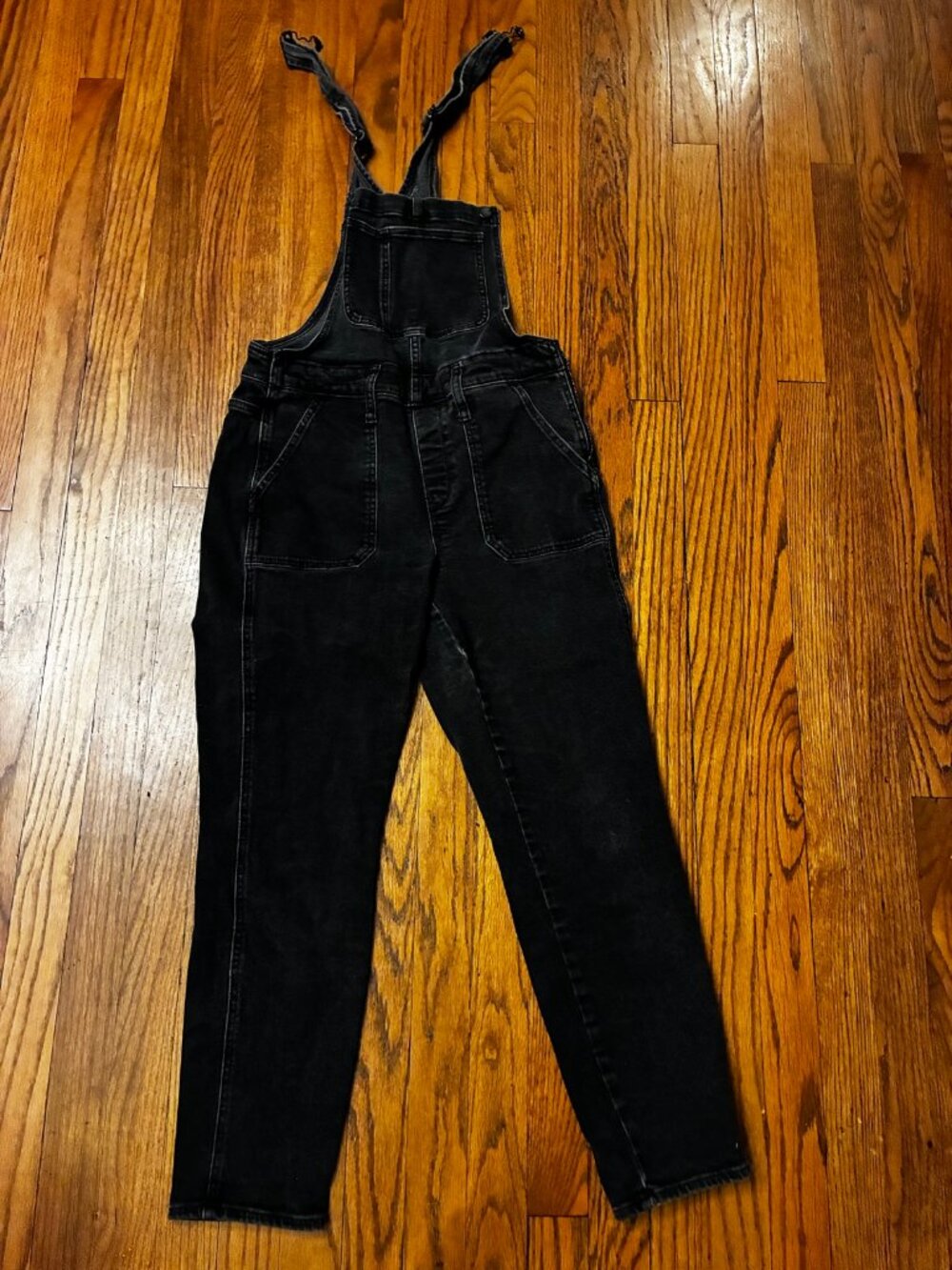 Madewell Black Denim Overalls Size M